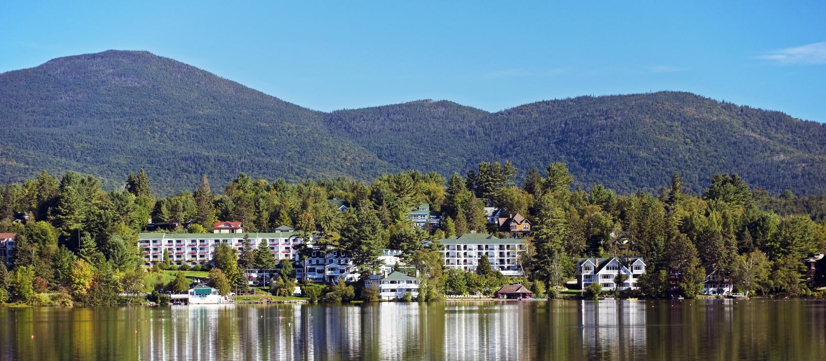 The Mirror Lake Inn Resort & Spa overlooking Lake Placid in the Adirondack Mountains