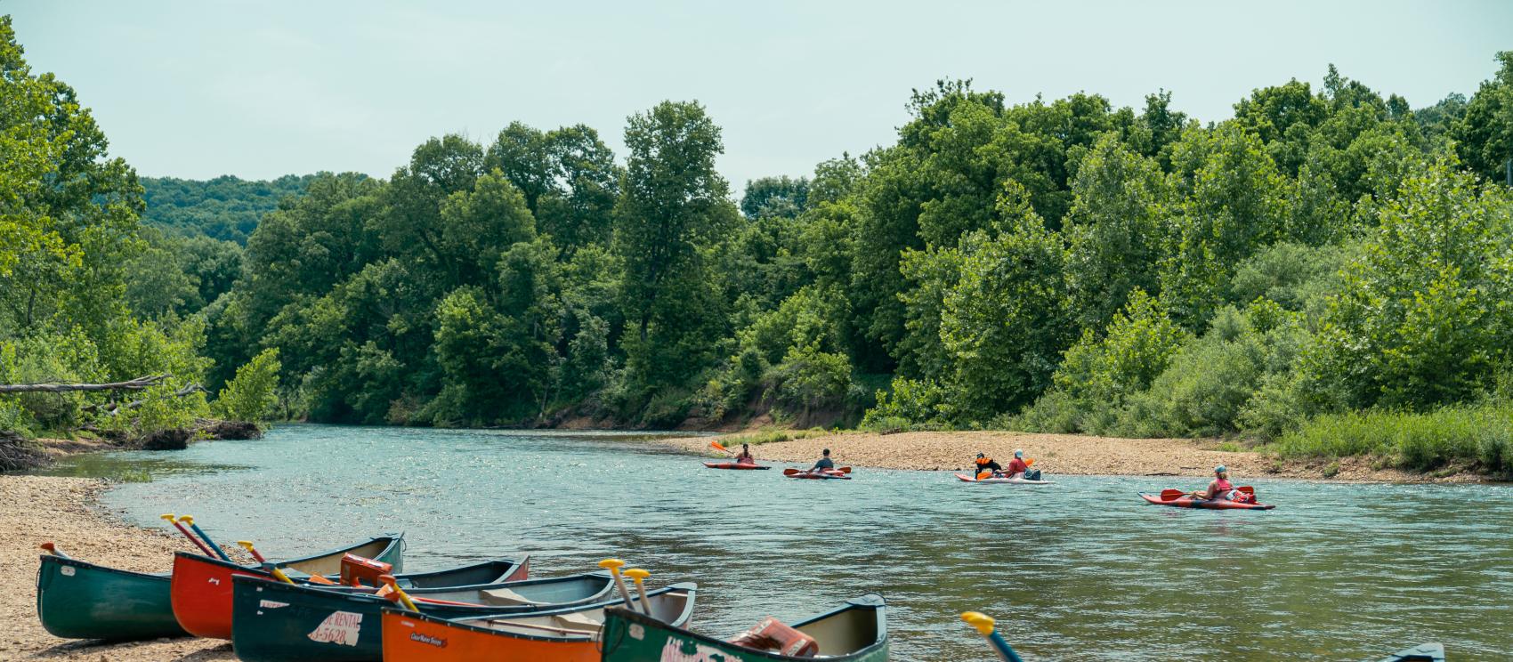 Paddling trip on the Current River, part of the pristine Ozark National Scenic Riverways