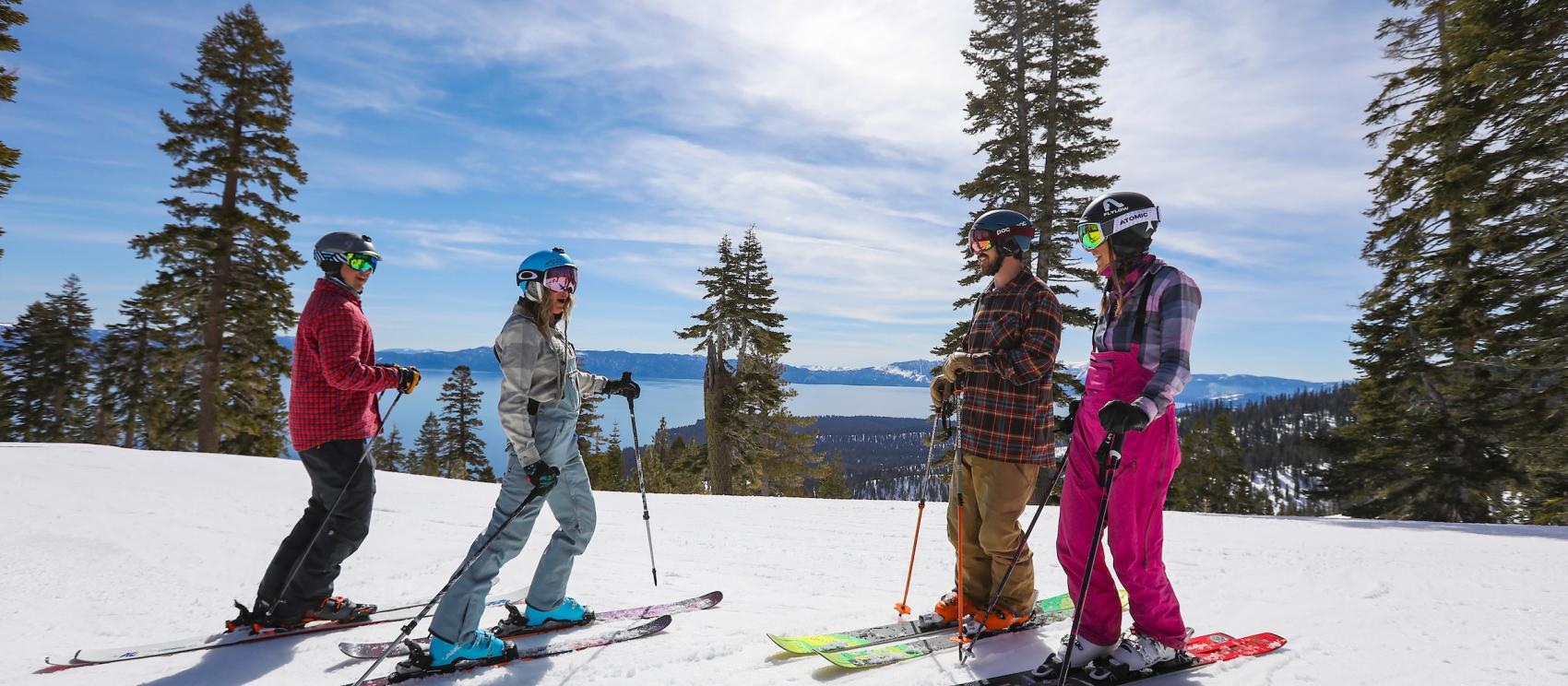 A beautiful day for skiing near Lake Tahoe A beautiful day for skiing near Lake Tahoe
