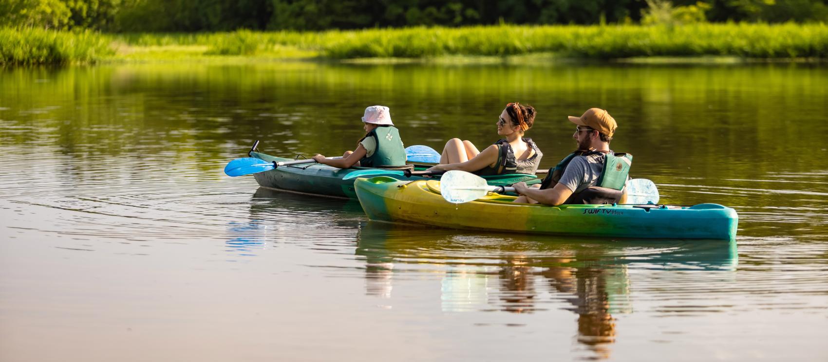 Paddling on Crystal Lake