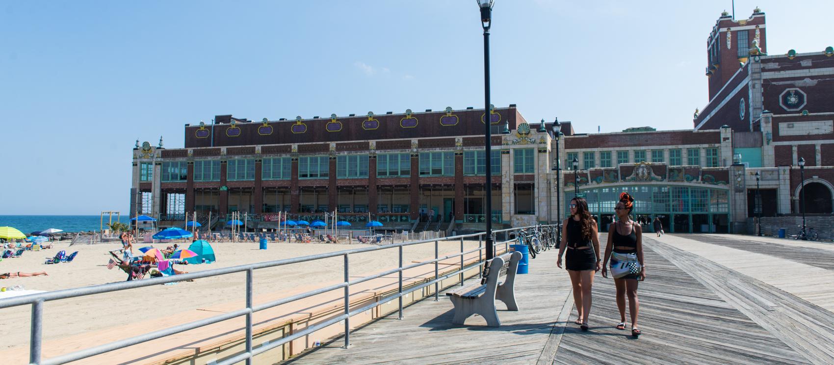 Strolling along the Asbury Park Boardwalk
