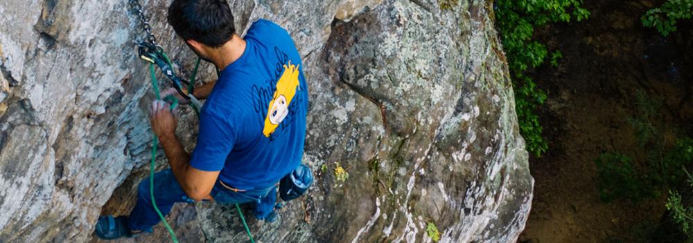 Rock climbing at the Red River Gorge, Kentucky